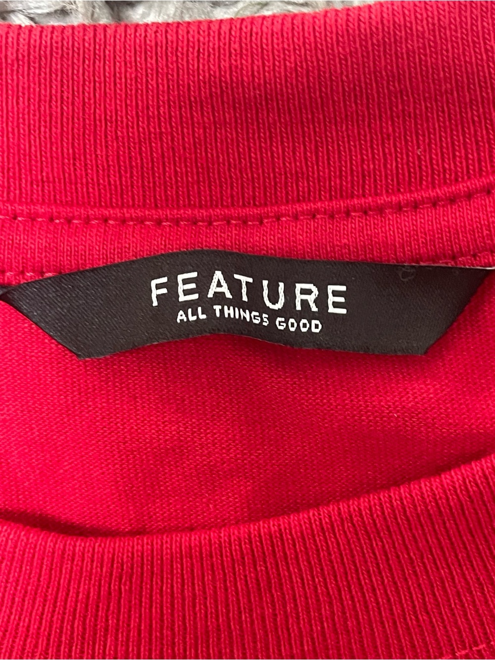 Feature Script Tee in Savvy Red - Picture 2 of 6